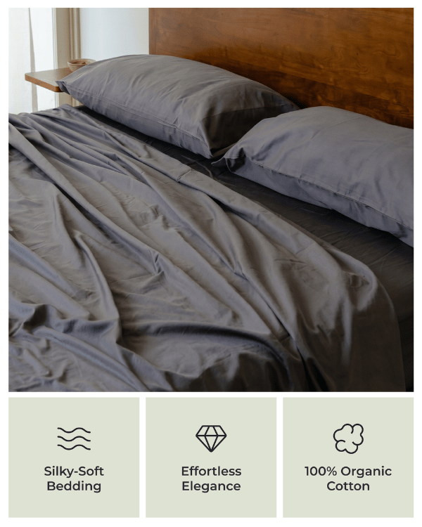 Luxe Sateen Sheet Set Beige - Image 4