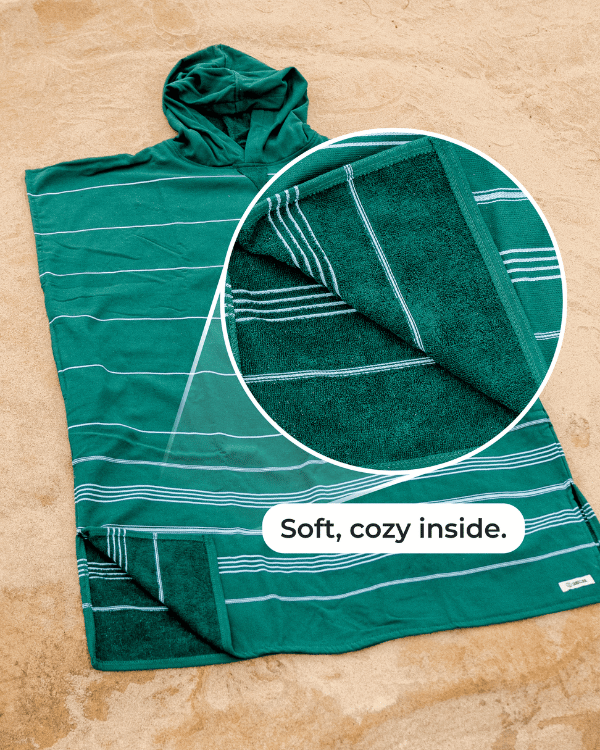 Terra Hooded Poncho - Seaglass - Image 4